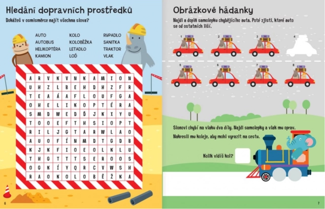 Aktivity se samolepkami - Vše, co jezdí