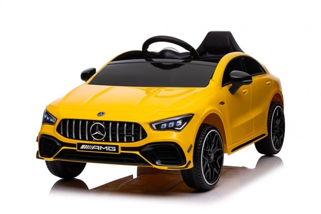 Electric Ride-On Car Mercedes CLA 45S AMG Yellow 4x4