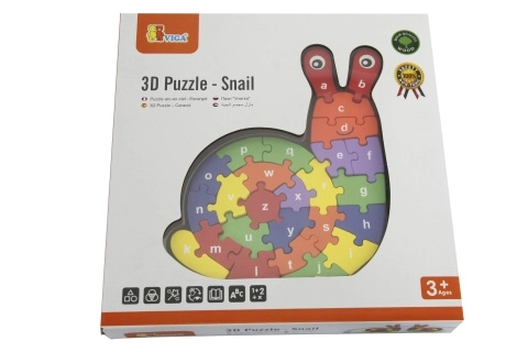 3D Puzzle Snail With Letters