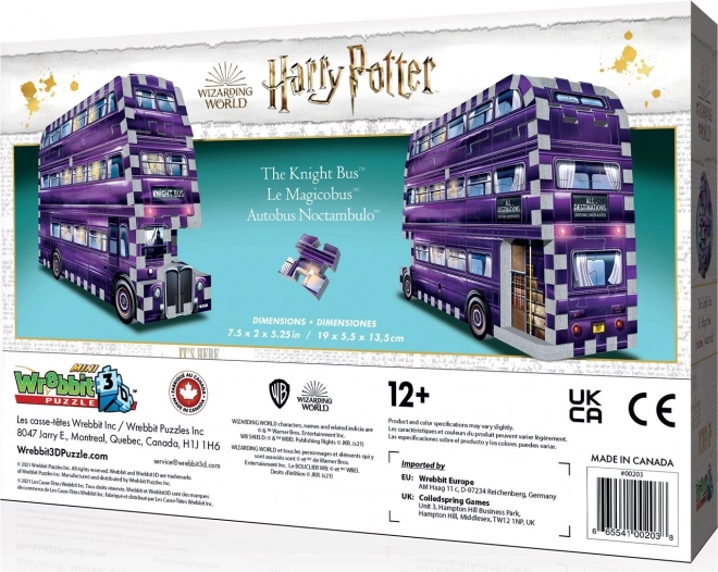 Wrebbit 3D Puzzle: Harry Potter Knight Bus