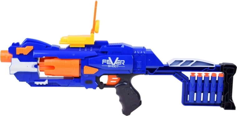 Automatic blaster for fast-paced action