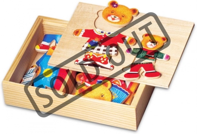 Bino Dress-Up Puzzle - Mama Bear and Baby Bear