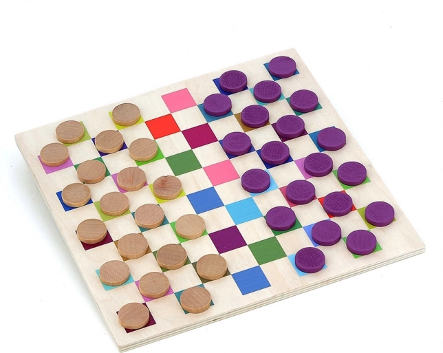 Vilac Wooden Colorful Checkers