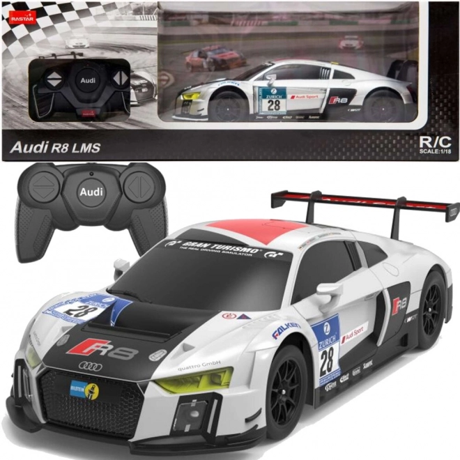 Remote Control Sporty AUDI R8 LMS 1:24 Scale White