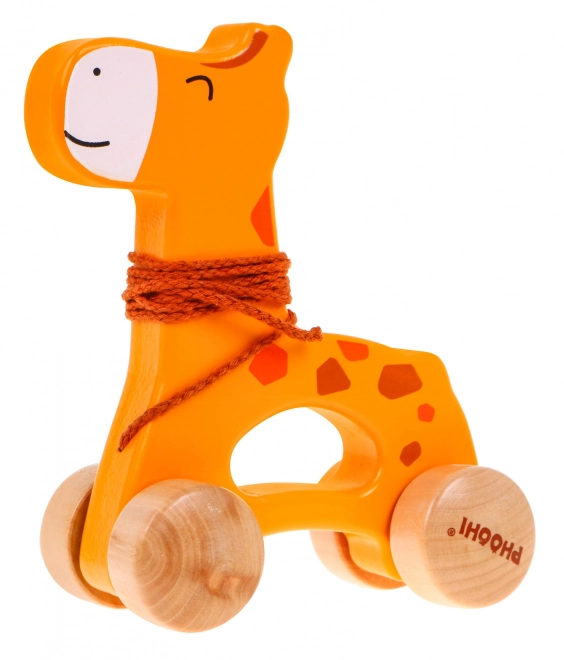 Wooden Giraffe Pull Along Toy for Kids 12m+