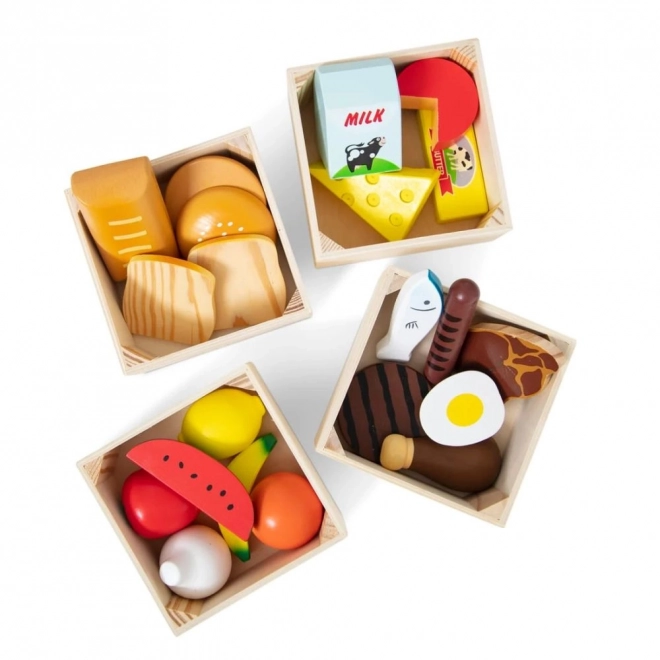 Wooden Food Play Set in Boxes