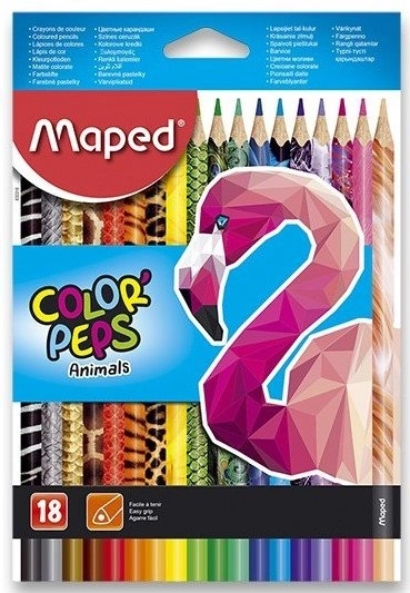 Triangular Color'Peps Animal Pencils