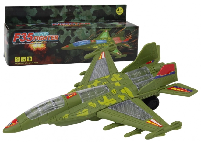 Military Jet Toy with Lights and Sounds