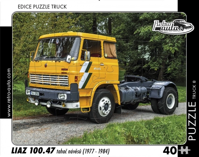 Retro Trucks Puzzle Liaz 100.47 Tractor Trailer