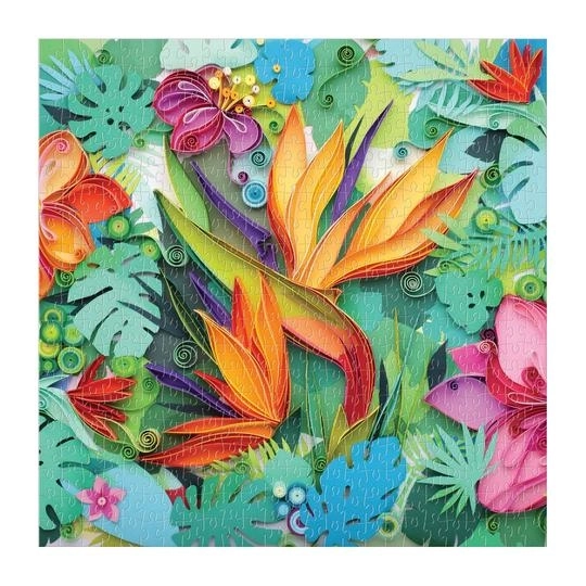 Galison Tropical Paper Paradise Puzzle 500 Pieces