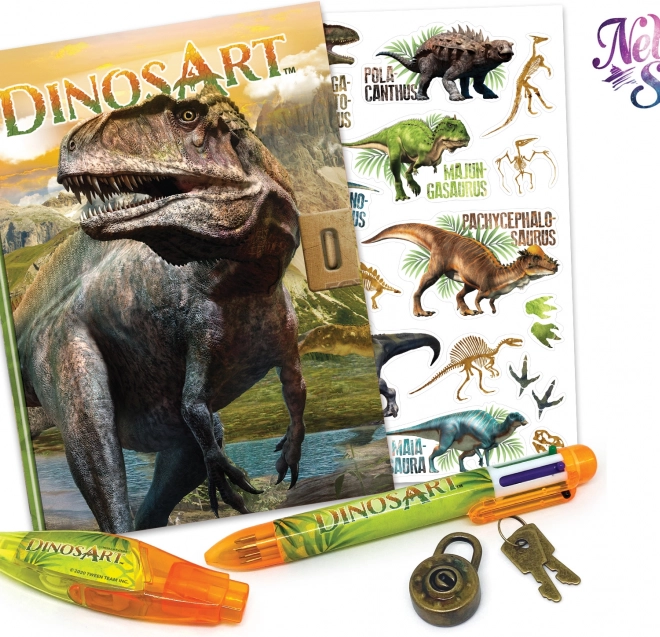 DinosArt zvezek z zaklepanjem