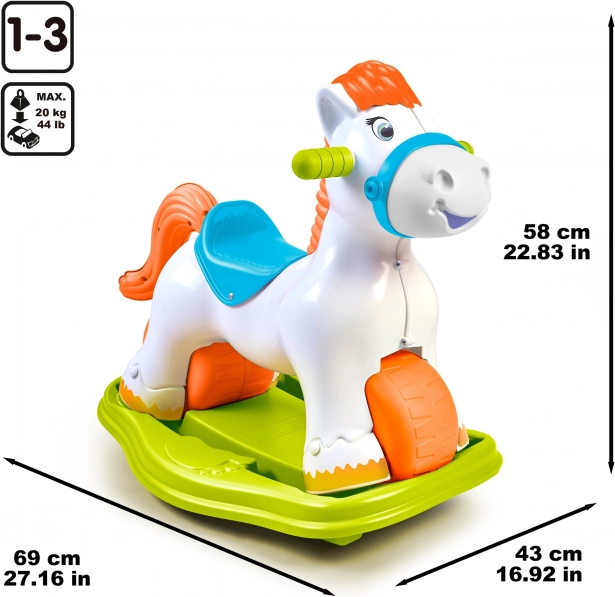 Unicorno a dondolo interattivo 2 in 1 cavalcabile di FEBER