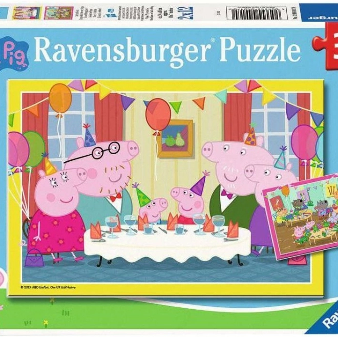 Ravensburger puzzle Peppa malac az ünnepségen 2x12 darab
