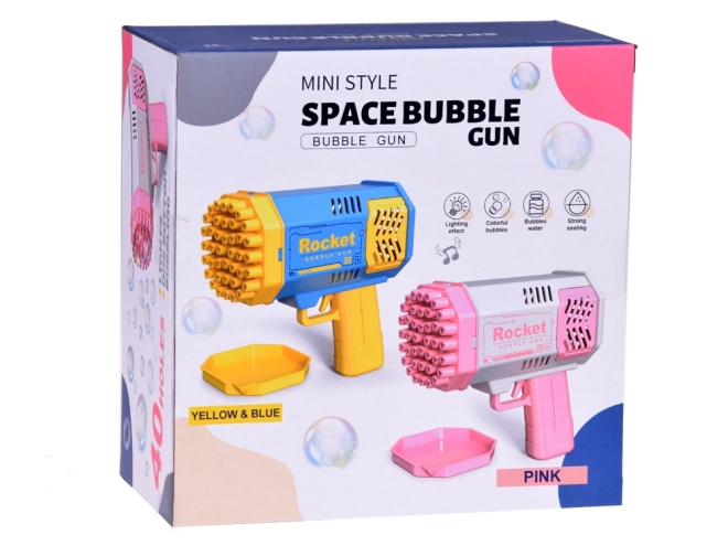 Bubble Gun Light with Soap Solution for Kids