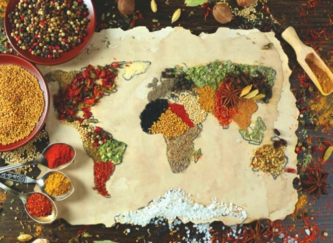 World Map of Spices Puzzle 1000 Pieces