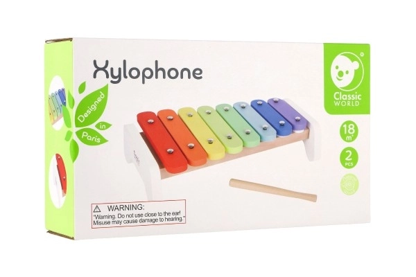 Colorful Wooden Xylophone with Mallet