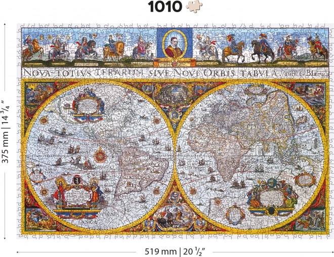 Wooden Puzzle Ancient Map Nova Terrarum