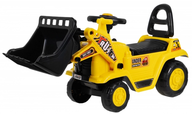 Ride-On Bulldozer with Movable Shovel and Horn for Kids