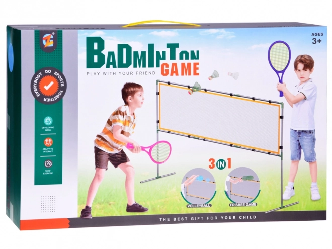 3-in-1 Sports Set Volleyball, Badminton, Disc