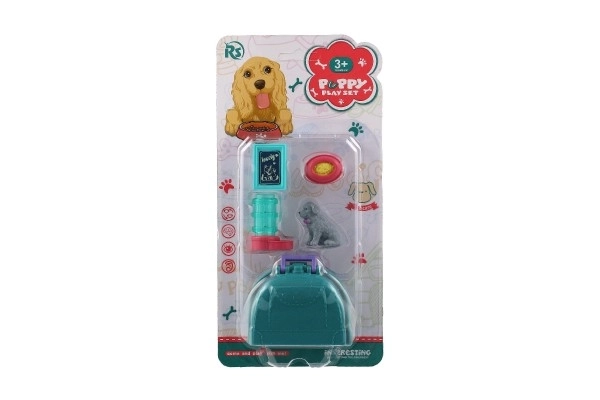 Pet Dog With Portable Plastic Box And Accessories