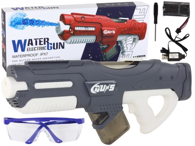 Large Grey Water Gun with Goggles