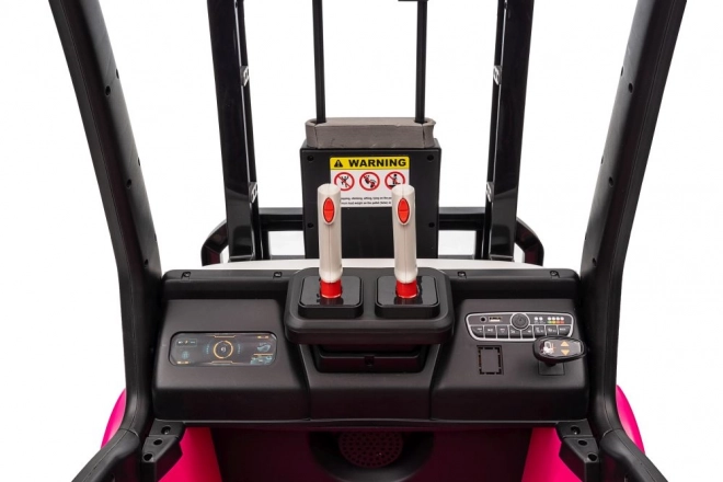 Pink Battery-Powered Forklift