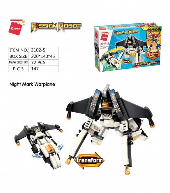 Qman Night Warplane 'Mark' 2-in-1 Toy Set