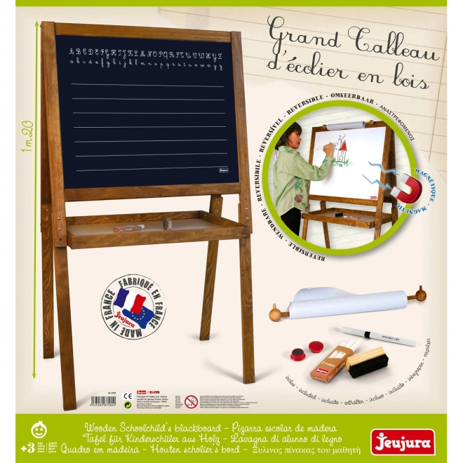 Jeujura Wooden Multi-Activity Chalkboard with Accessories