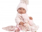 Llorens New Born dievčatko – realistická bábika bábätko 43 cm, celovinylové telo