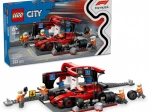 LEGO City F1 pit stop and mechanics with FERRARI race car