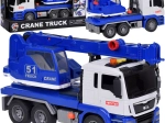 Camion-grue avec bras mobile et effets lumineux et sonores