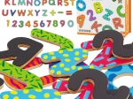 VIGA colorful magnetic letters and numbers – wooden set of 77 pieces