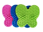 Massagemat voor voeten van kunststof 36 × 38 cm, 3 kleuren