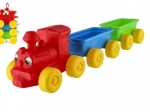 Bunter Plastikzug mit Waggons 60 cm
