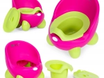 Children's Potty ECOTOYS pink-green with non-slip feet