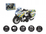 Politimotorcykel 12 cm med lys og lyd, taler tjekkisk