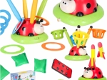 Interactive Game for Kids 4-in-1 – Ladybug with Jumping Obstacle, Rocket Launcher, and Target Toss
