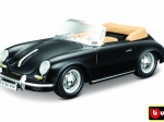 Bburago Porsche 356 B Cabriolet fekete 1:24
