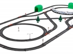 Stor togbane til børn med vogne og over 9 meters spor – 70 dele