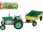 Zielony traktor Zetor z przyczepą i mechanizmem sprężynowym Kovap