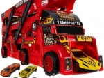 Biltransporter med affyringsmekanisme og 6 metalbiler