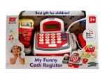 Kids’ cash register with conveyor belt and accessories, white