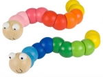 Bigjigs Toys barviti leseni črvček – moder