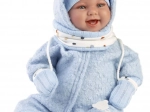 Poupée bébé réaliste avec sons et corps doux en tissu 44 cm