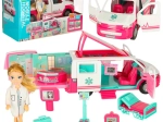 Mobilny ambulans z lalką i akcesoriami