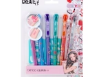 Tattoo-set met geurende gelpennen en sjablonen