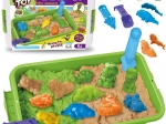 Woopie piasek kinetyczny 1,5 kg XXL Zoo Safari ze stolikiem i foremkami