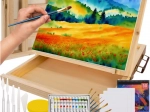 Art painting set with case and easel