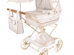 Klappbarer Puppenwagen REBORN Verona mit Sonnenschirm und Zubehör, Griffhöhe 65–90 cm
