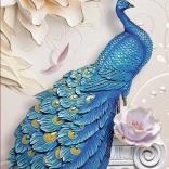 Blue Peacock Puzzle 1000 Pieces